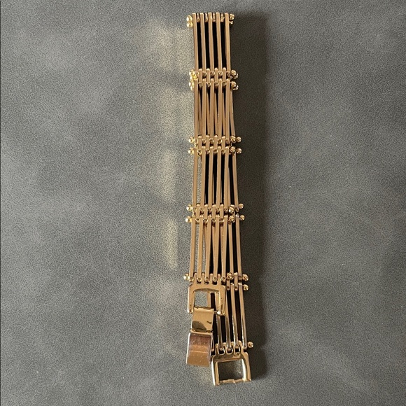 Gold Multi-Row Link Bracelet - Picture 4 of 6